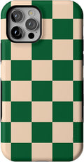 Casely iPhone 12/12 Pro Case Fit Check Green Checkerboard - Bold
