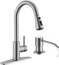 Arofa Kitchen Faucet with Soap Dispenser - Pull Down Sprayer