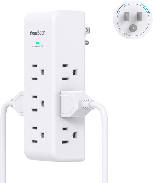 9-Outlet Surge Protector with Rotating Plug by One Beat