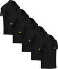 ZITY Mens Polo Shirt 5 Pack - Moisture-Wicking Summer Polos
