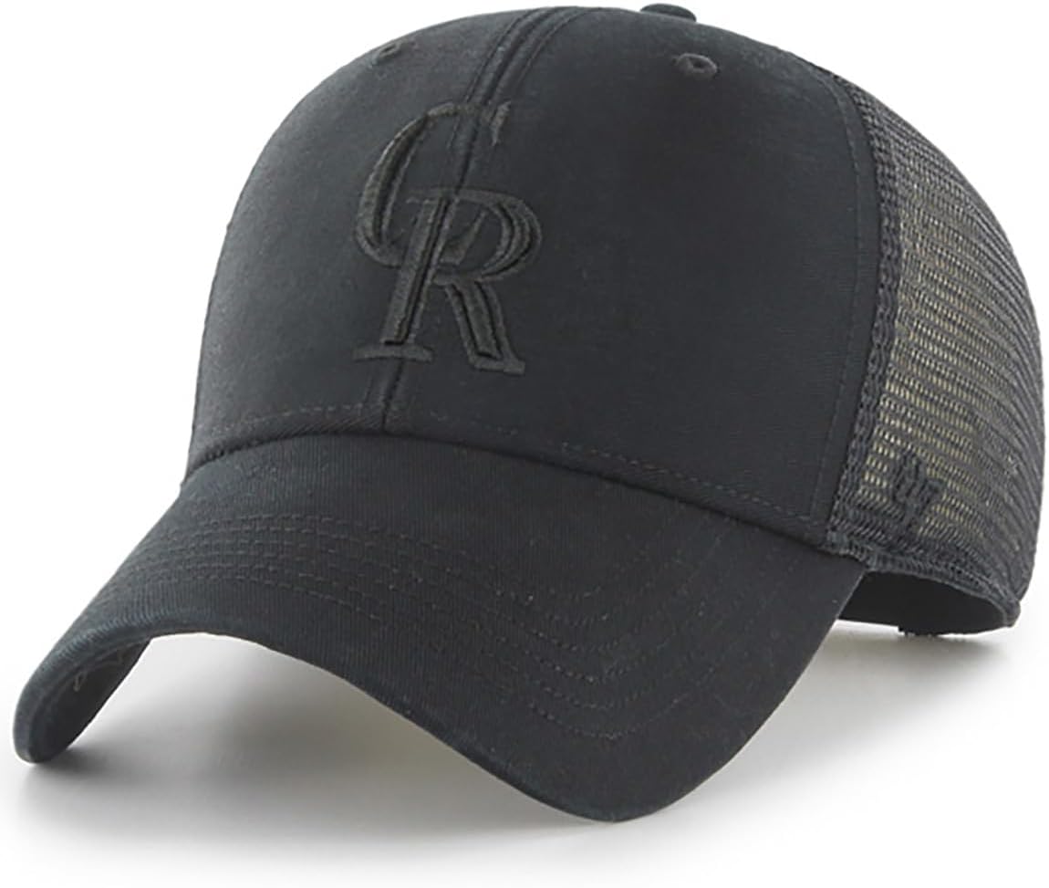 47 Brand MLB Unisex Black Team Logo Trucker Cap for Adults