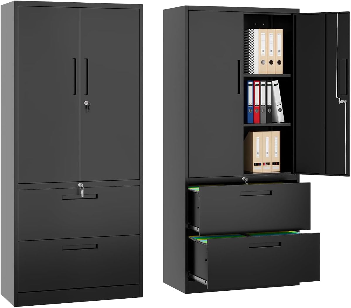 Metal Steel Cabinets with Lockable Drawers for Home Office Use