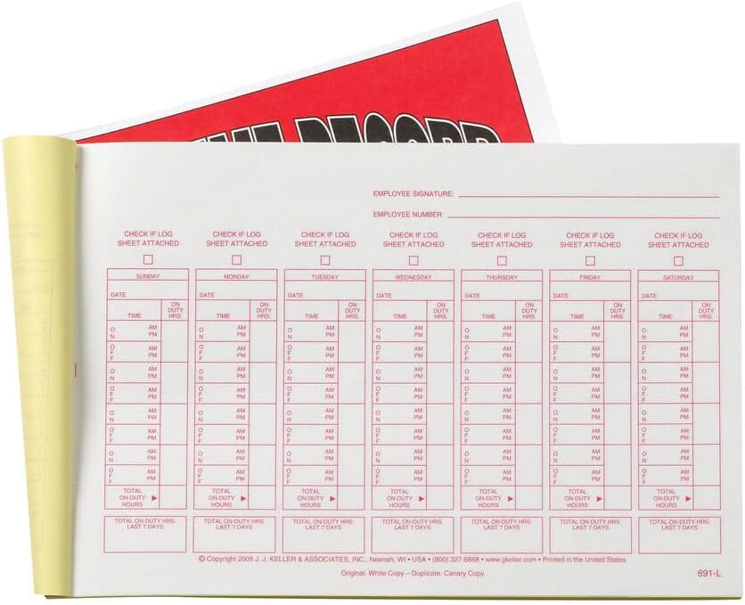 Driver Exemption Log Book 5-pk for Short-Haul Operations