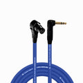 Right Angle XLR Female to Right Angle 1/4ft TRS Cable - 20 ft Blue