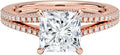 Colorless 2 CT Moissanite Engagement Ring for Women - Twisted Vine