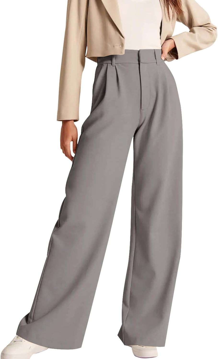 NIMIN High Waisted Work Pants for Women - Stylish Office Trousers