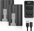 2-Pack 7200mAh Replacement Battery with LED Charger - Long Run Time