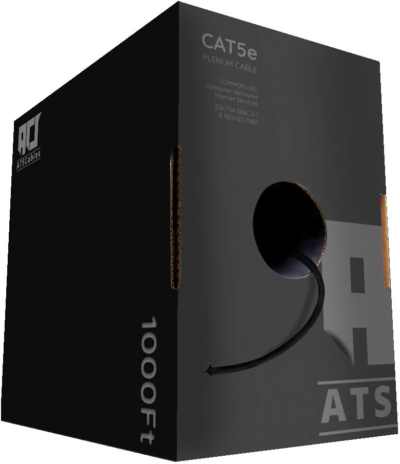 CAT5e Plenum Cable 1000FT 24AWG 4Pair High Performance UTP