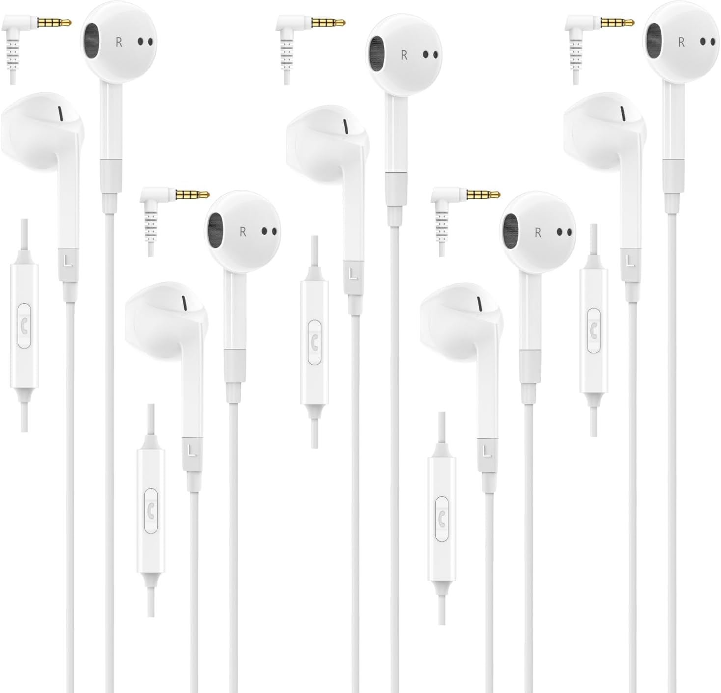 LUDOS FEROX Wired Earbuds with Microphone for All Devices