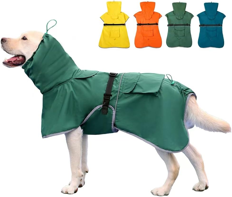 Waterproof Dog Raincoat for Medium Large Dogs by KOOGAL