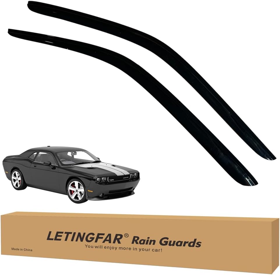 Window Visors Rain Guards for Dodge Challenger 2008-2023
