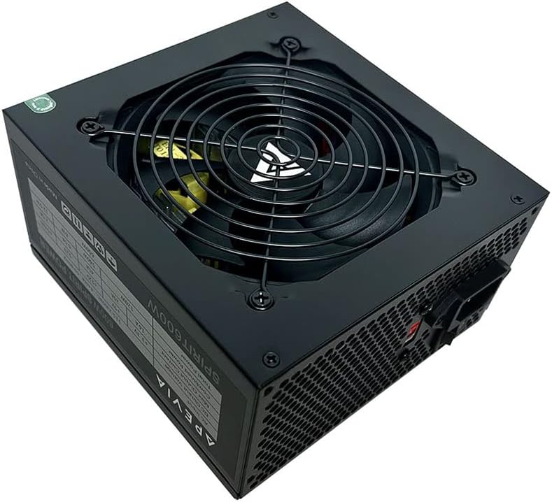 Apevia 600W ATX Power Supply with Auto-Thermal Fan