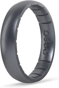 Thin Elements Silicone Ring for Couples 4.3mm Stackable Band