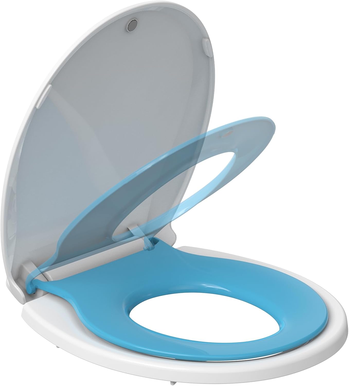 Round Toilet Seat with Built-in Toddler Seat for Potty Training