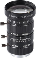5-50mm 12MP C-Mount Low Distortion Zoom Lens - Compact Precision