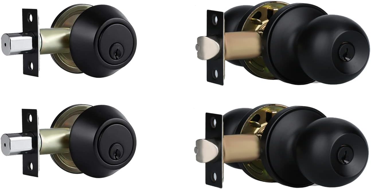 Exterior Door Lock Set with Deadbolt for Front Door Security