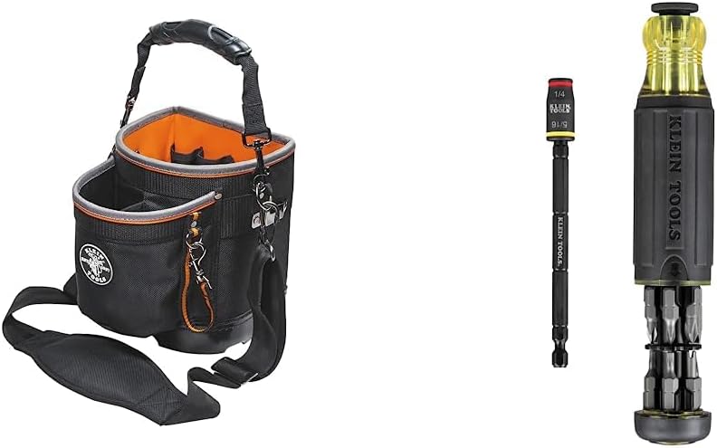 Klein Tools 55419SP-14 Tool Bag with Screwdriver Set and Accessories