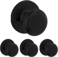 Kwikset Cove Dummy Door Knob Pack of 4 - Matte Black Non-Turning Pull