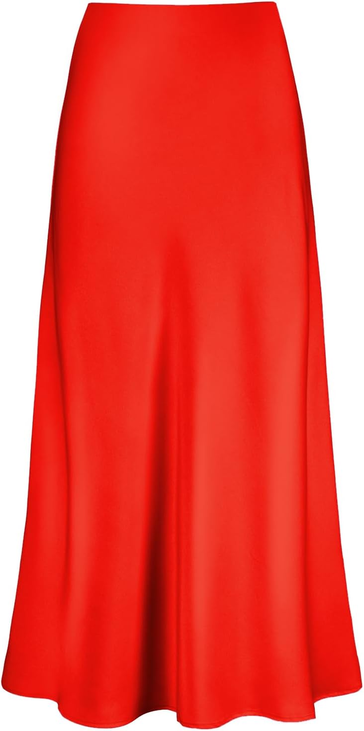 Women's Satin High Waisted Maxi Skirts for Effortless Style