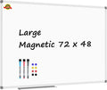 Lockways Large Dry Erase Board 72 x 48 in - Smooth Magnetic Surface
