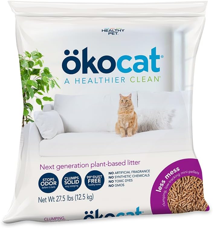 okocat Less Mess Low Tracking Wood Clumping Cat Litter Review