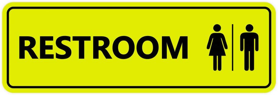 All Gender Restroom Sign Large 10 Pack for Clear Visibility
