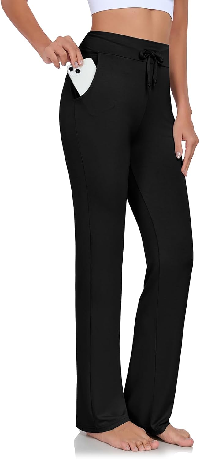 ADANIKI Modal Yoga Pants: Comfy Pockets & Drawstring