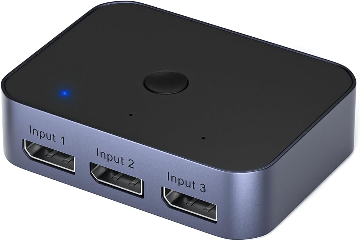 Bi-Directional DisplayPort 1.4 Switcher for 8K and 4K Displays