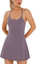 Women's Summer Tennis Dress with Built-in Bra and Shorts