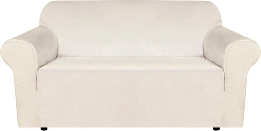H.VERSAILTEX Stretch Velvet Loveseat Covers for 2 Cushion Couch