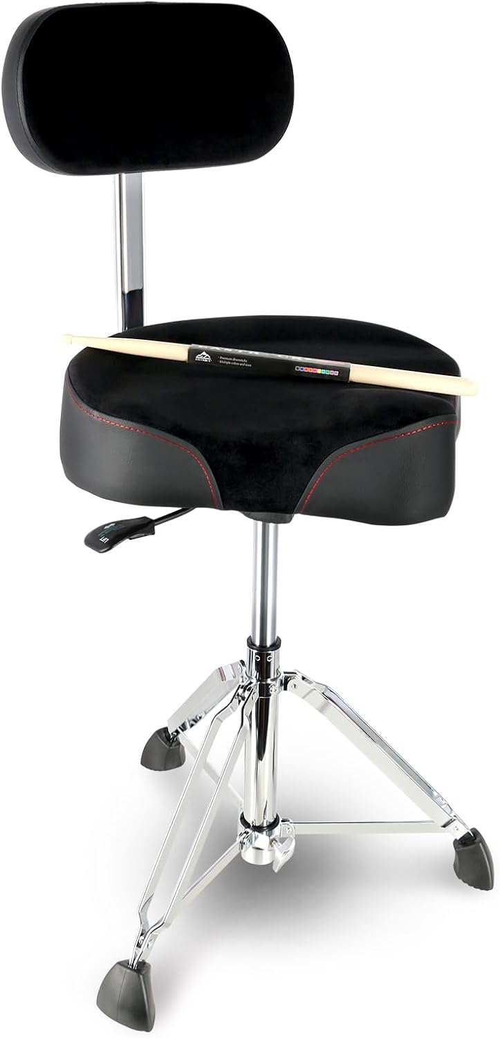 EASTROCK Drum Throne with Backrest for Ultimate Comfort