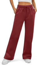 Womens Baggy Wide Leg Sweatpants - Fleece Lined Warm Fall Pant