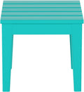 Ashore Outdoor Patio Modern Adirondack Side Table - Compact Turquoise