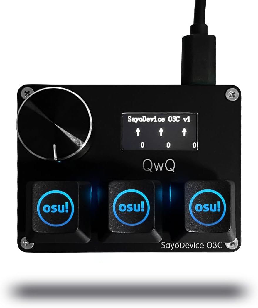 SayoDevice O3C OSU Keyboard with Hall Switches and Custom Knob