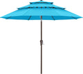 10Ft 3-Tier Market Umbrella Patio Shade - Stable, Ventilated Cover