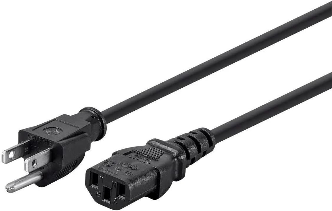 Monoprice 3-Prong Power Cord 6-Pack for Computers and More