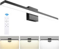 24in Dimmable Black Vanity Light with Remote Control - Adjustable