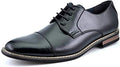 Prince Men's Classic Modern Oxford Lace Dress Shoes - Smooth Cap-Toe