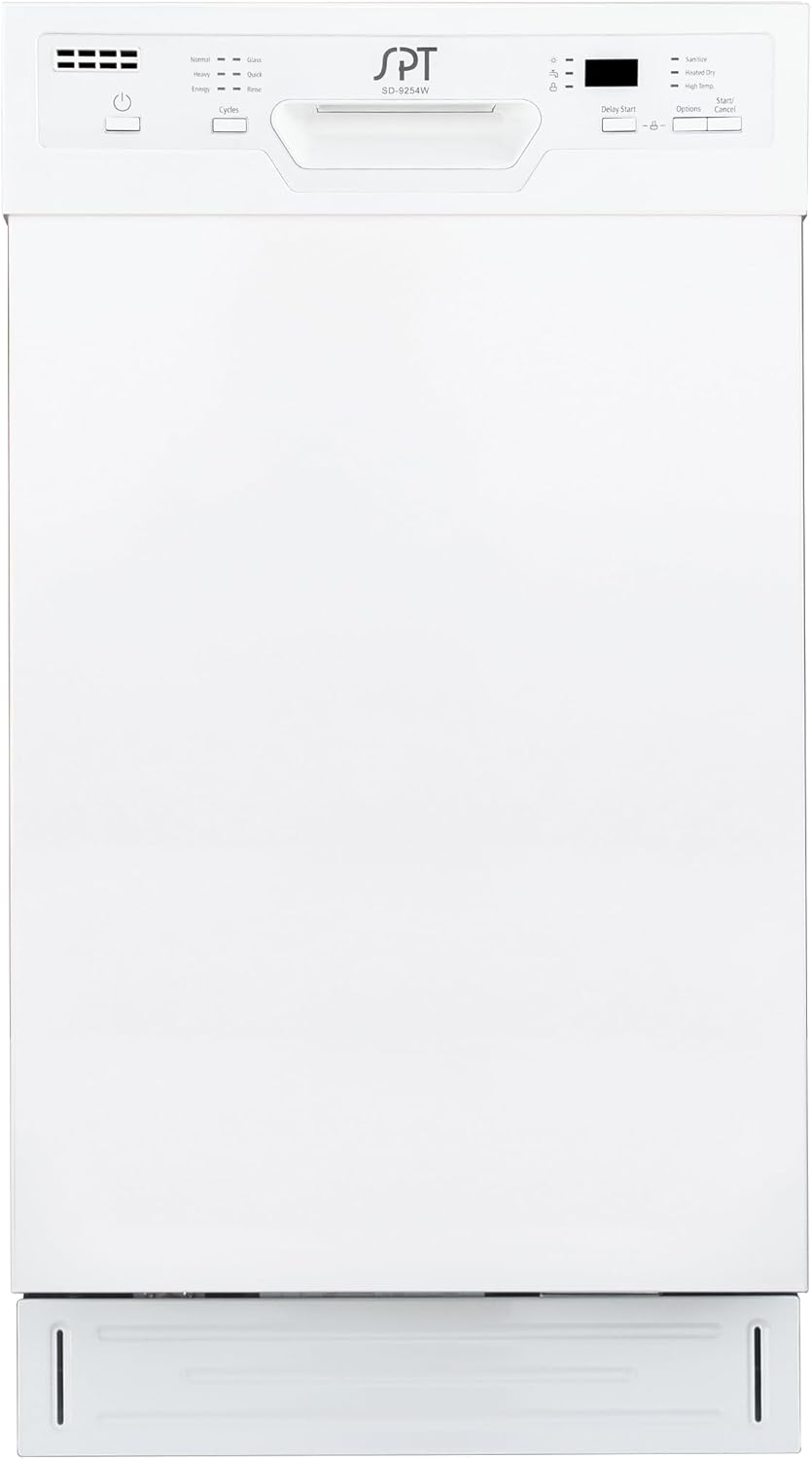 SPT SD-9254W Built-In Dishwasher with 6 Wash Programs and More
