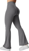 Kalie Flare Scrunch Leggings for Women - Flattering V Cross Waist