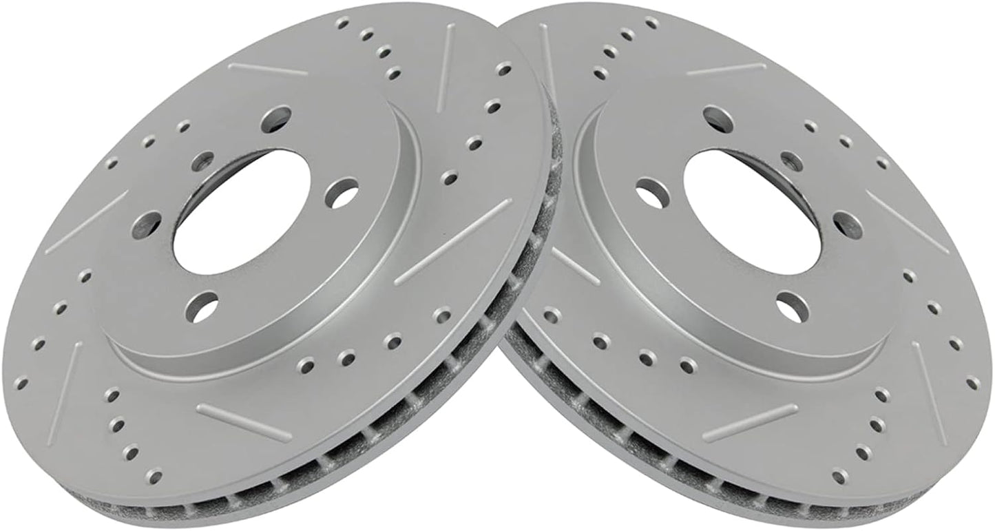 TRQ Front Performance Brake Rotors Set for BMW 318i & 325 Series