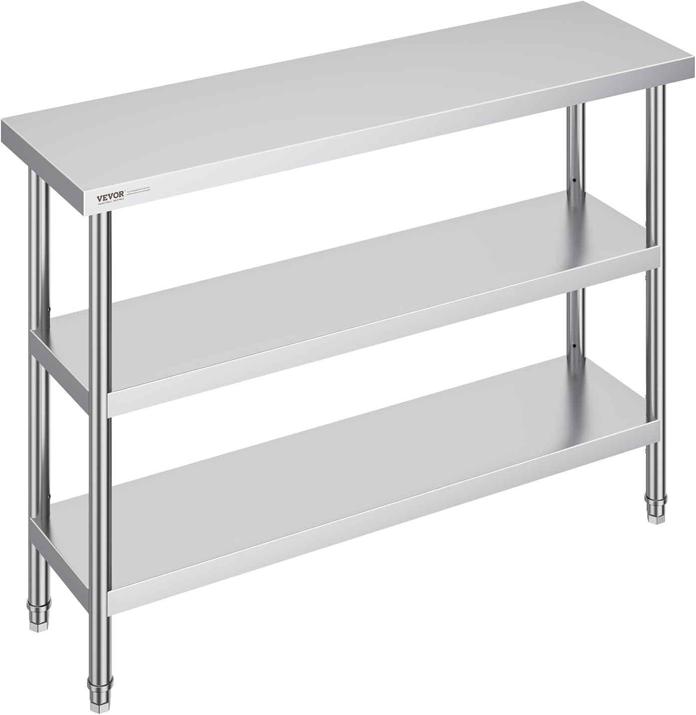 VEVOR Stainless Steel Food Prep Table for Kitchen and Garage