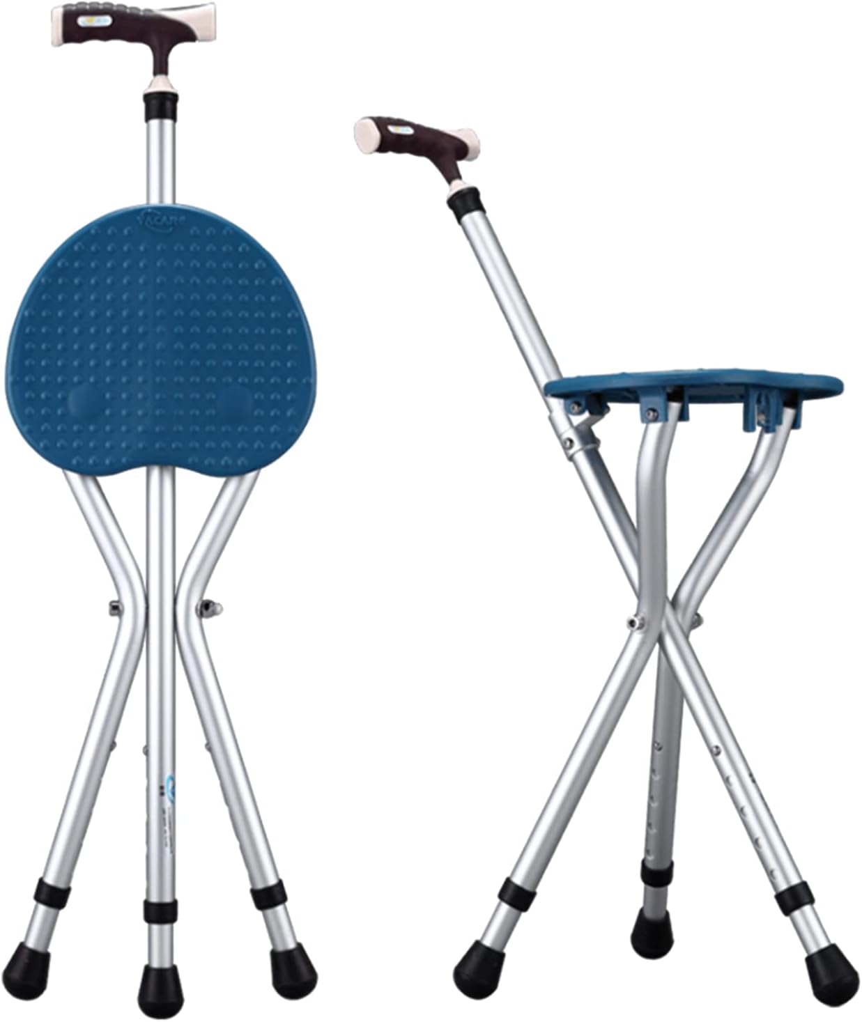 Folding Canes with Seat for 440 lbs - Adjustable Walking Stick