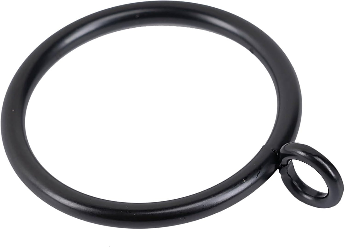 24 Black Metal Curtain Rings 1.25 Inner Diameter - Easy Drapery Solution!