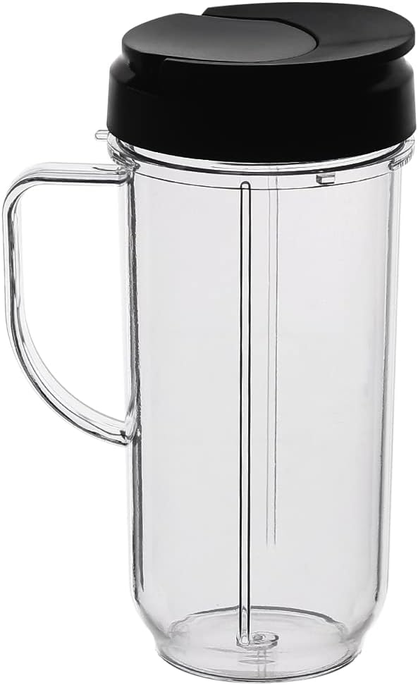 22oz Tall Mug Cup with Flip Top Lid for Magic Bullet Juicer