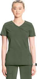 Infinity by Cherokee Women Nurse Scrubs Top Mock Wrap - Flattering Fit