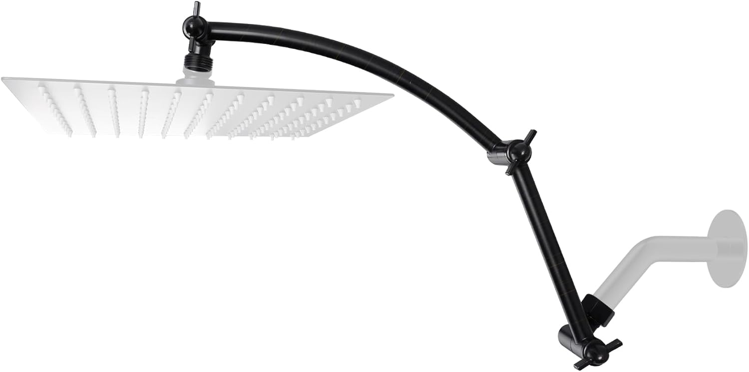 Hibbent 16ft' Shower Head Extension Arm for Adjustable Heights
