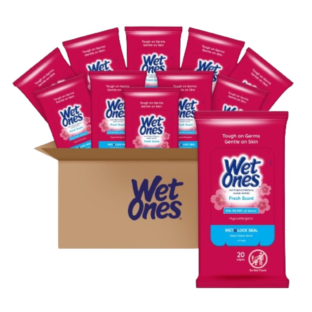 Wet Ones Antibacterial Hand Wipes for Travel - 20 ct Pack