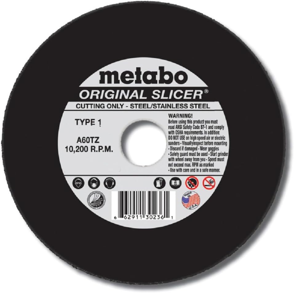 Metabo 4-1/2 Slicer Wheel | Very Fast Aluminum Oxide | Steel-Stainless | 655331000