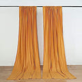 10 ft x 10 ft Gold Polyester Photography Backdrop Curtains - Event
